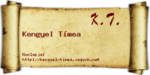 Kengyel Tímea névjegykártya